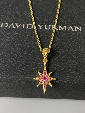 David Yurman Cable Collectibles® North Star Necklace in 18K Yellow Gold